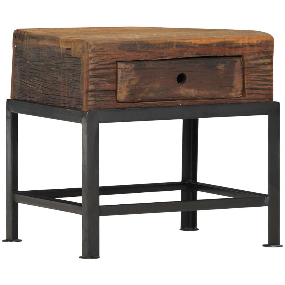 Comodino 40x35x40 cm in Legno Massello di Recupero - Foto 8