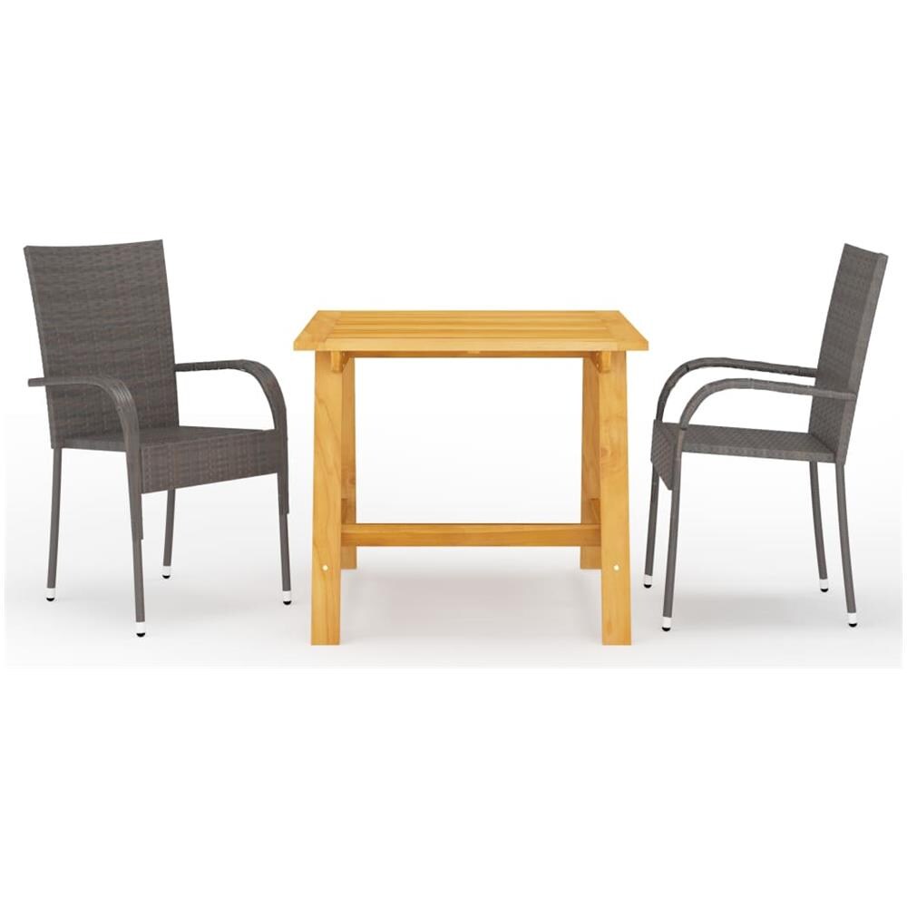 Set Mobili Da Pranzo Per Giardino 9 Pz Marrone - Foto 1