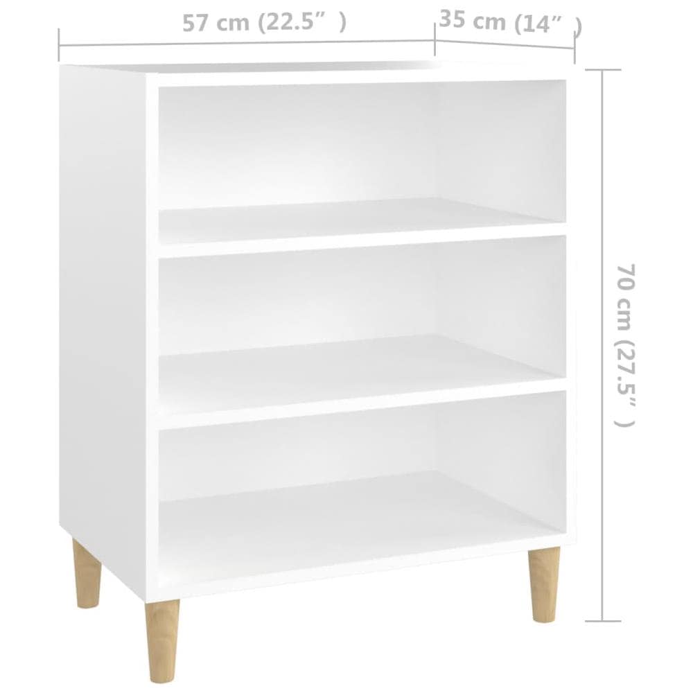 Credenza Bianca 57x35x70 cm in Legno Multistrato - Foto 6