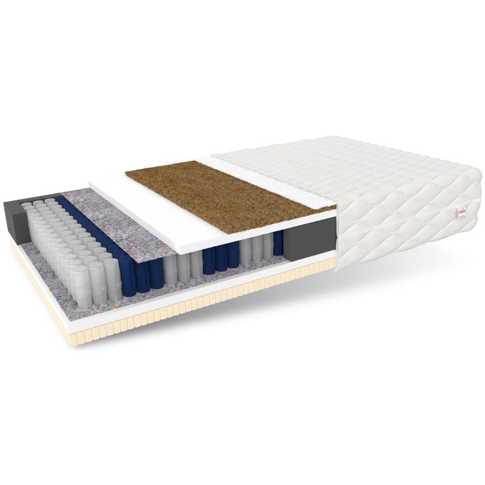 Materasso A Molle Insacchettate Ardea 160 X 200 - H4 Rigido / H3 Medio Rigido - Lattice, Fibra Di Cocco - Foto 1