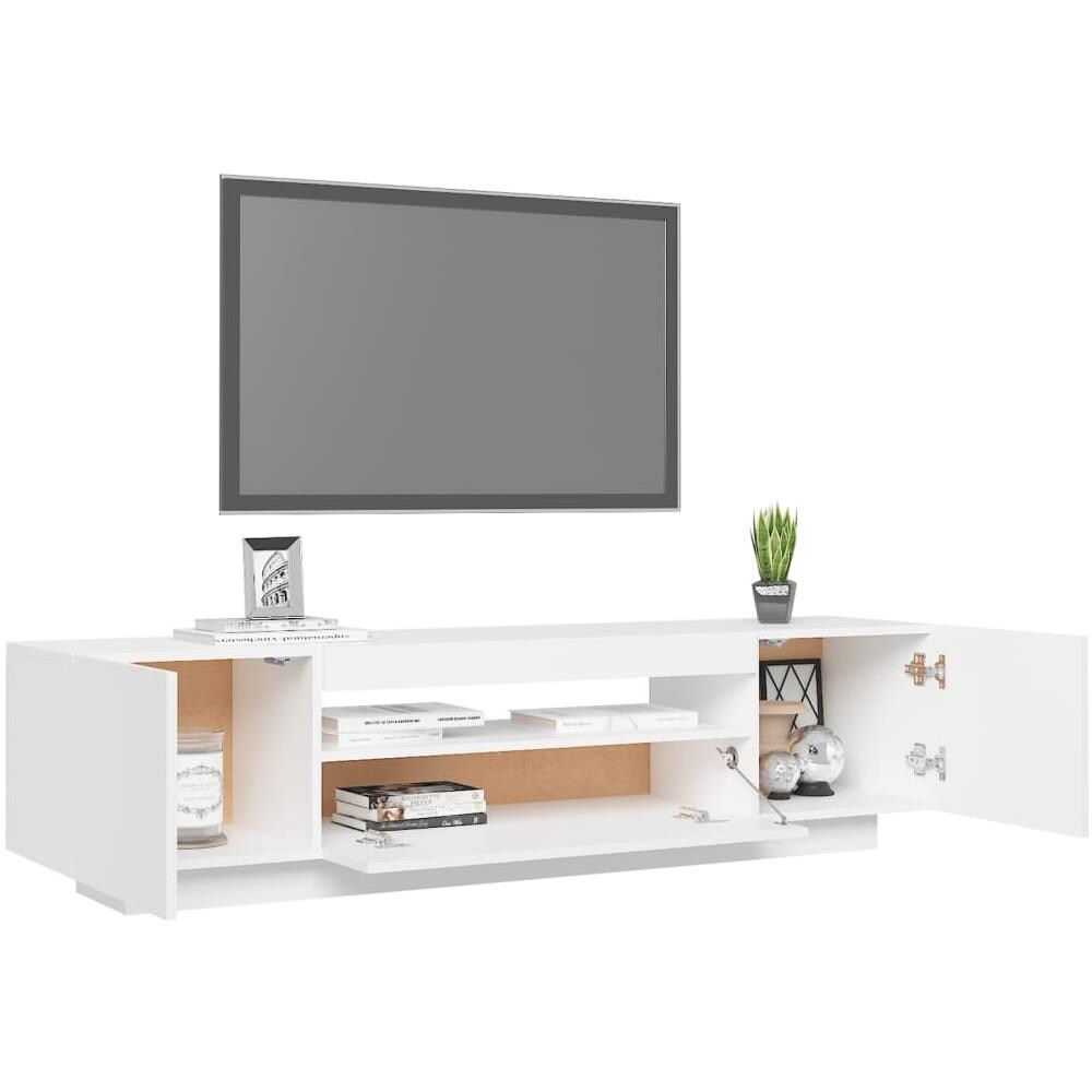 Mobile Porta TV con Luci LED Bianco 160x35x40 cm - Foto 2