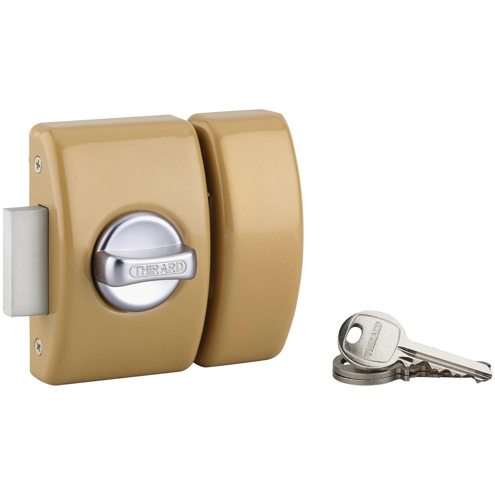 Serratura A Chiavistello Design 5 Per Porta D'ingresso, Cilindro Da 40 Mm, Acciaio, 3 Chiavi, Bronzo - - Foto 1