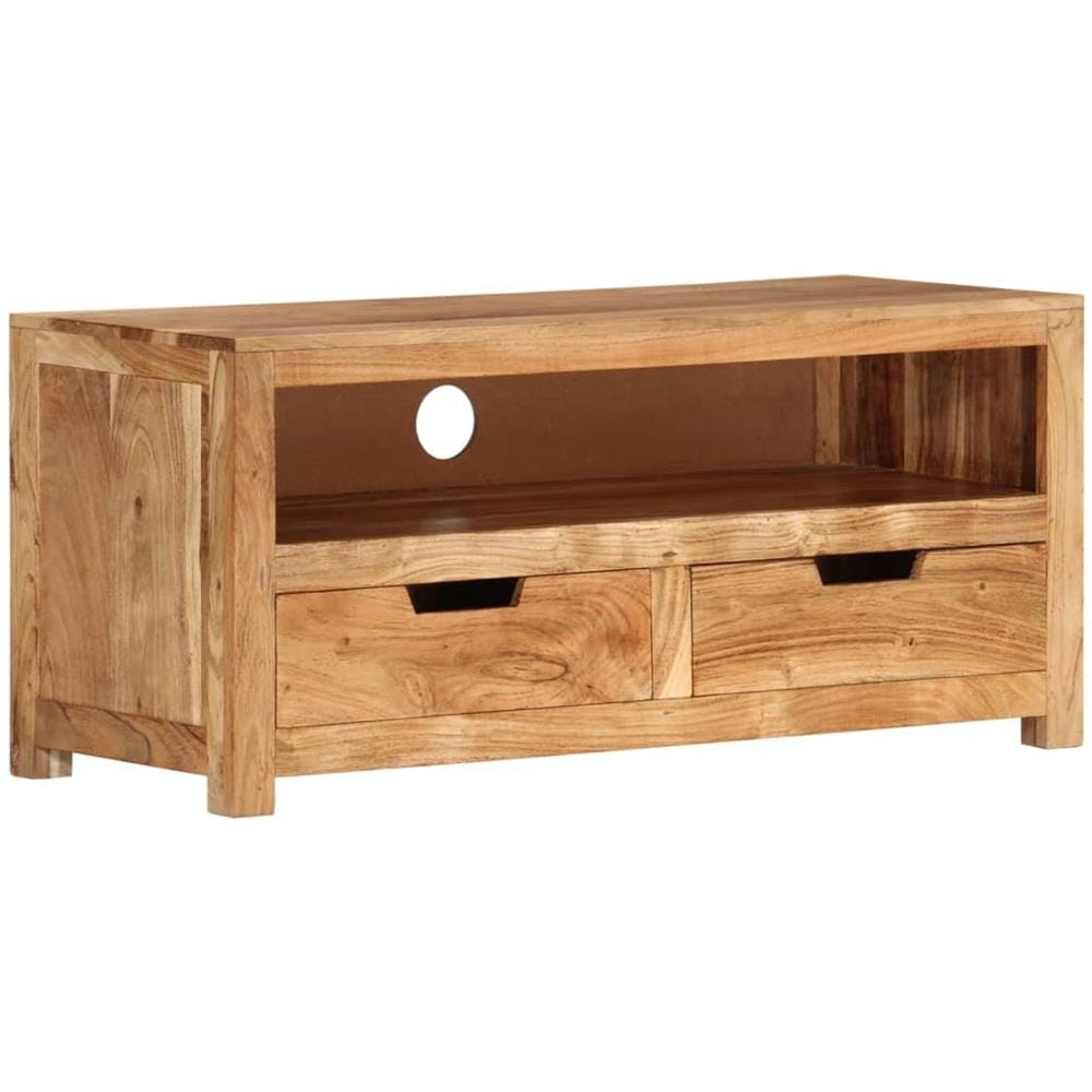 Mobile Porta Tv 88x35x40 Cm In Legno Massello Di Acacia - Foto 1