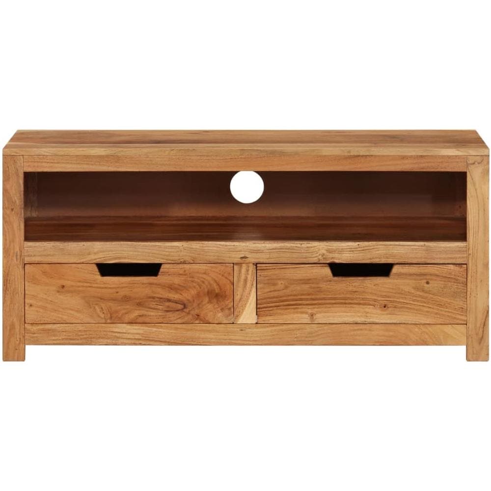 Mobile Porta Tv 88x35x40 Cm In Legno Massello Di Acacia - Foto 2