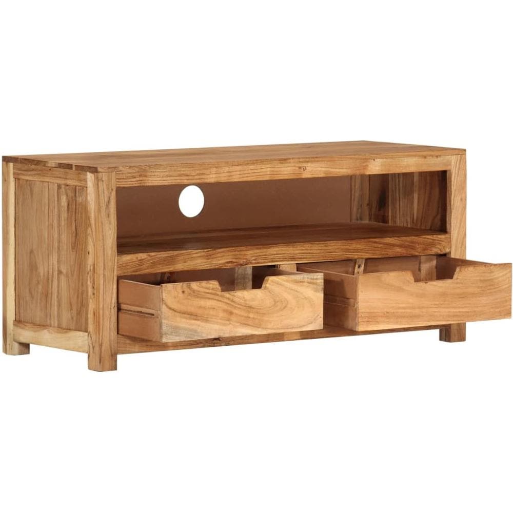 Mobile Porta Tv 88x35x40 Cm In Legno Massello Di Acacia - Foto 3