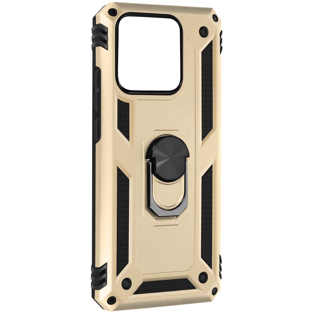 Cover Per Xiaomi 13 Pro Anti-urto Ibrida Anello Sostegno Funzione Supporto Oro - Foto 1