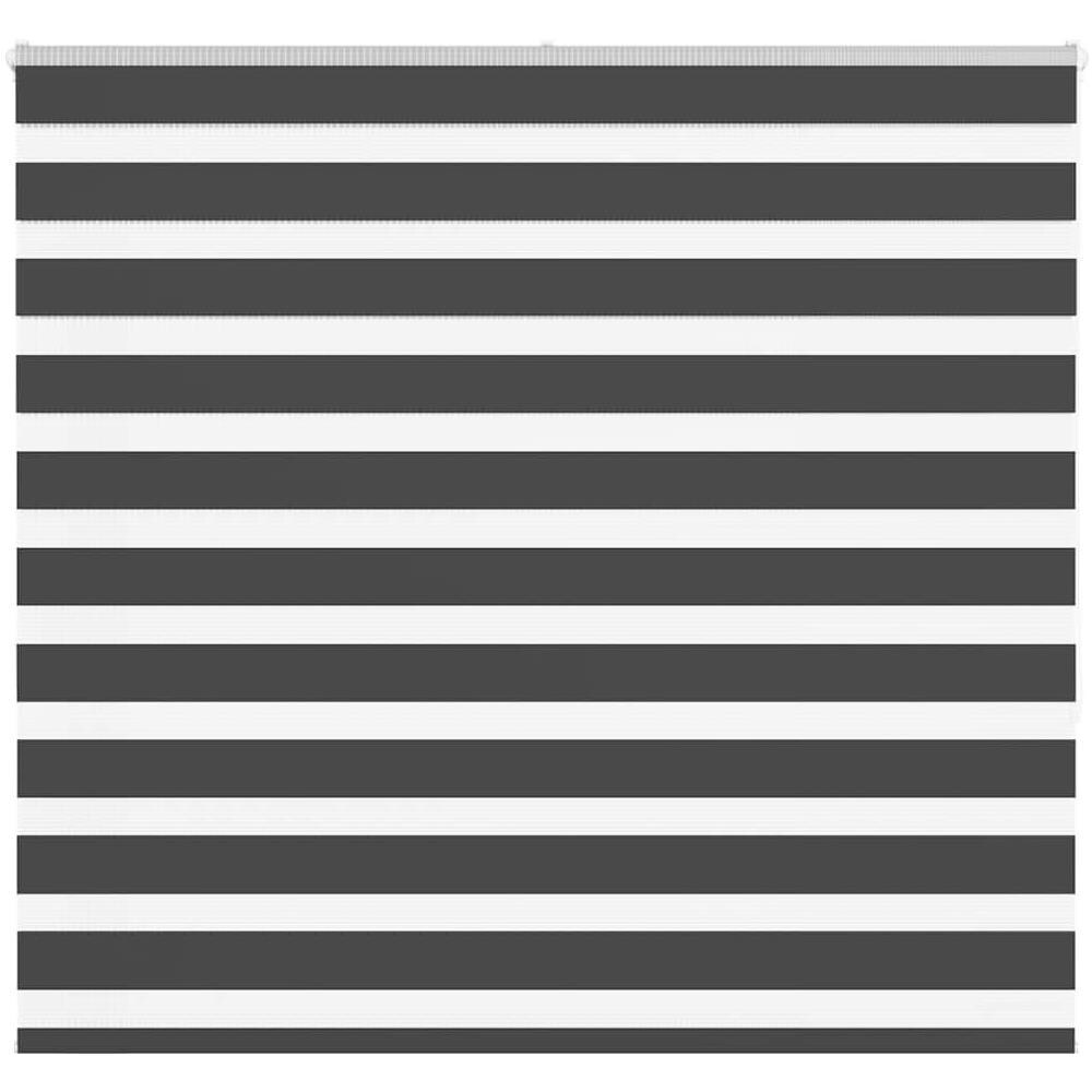 Tenda a Rullo Zebra Nero Larghezza Tessuto 160,9 cm Poliestere - Foto 1