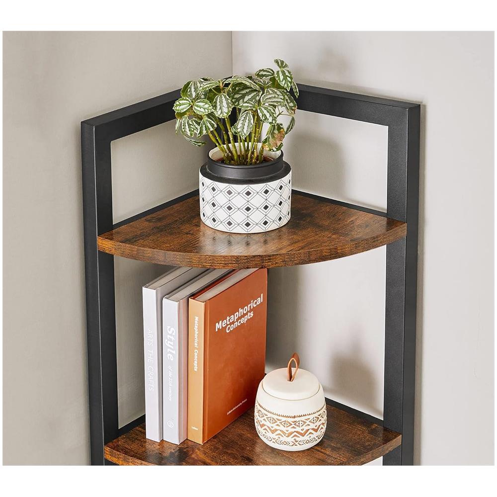 Libreria con 5 ripiani, marrone rustico, stile loft LLS803B01 - Foto 7
