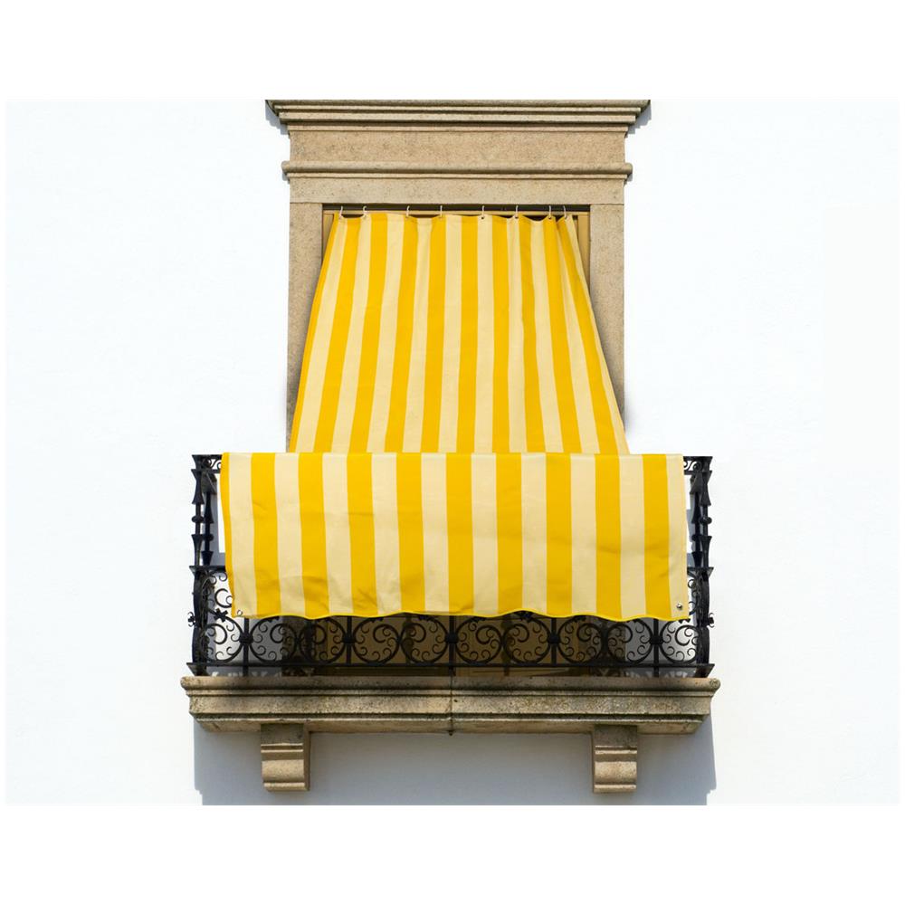 Tenda Da Sole A Caduta Per Esterno Balcone Casa Telo Ombra Modello Riga Larga 145x300 Giallo - Foto 2
