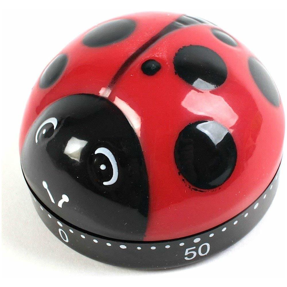 Kitchen Coccinella Timer Da Cucina Plastica, Rosso, 4 X 4 X 10 Cm - Foto 2