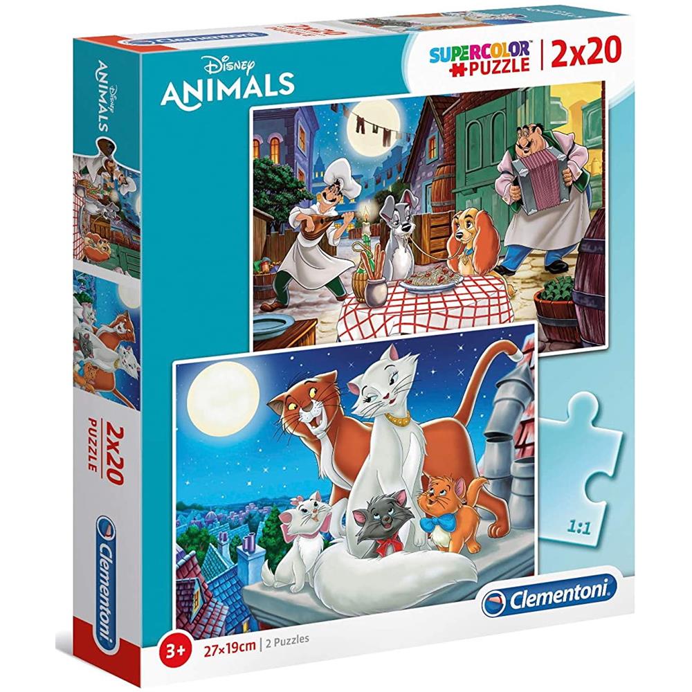 CLM24764 2 Puzzle da 20 pezzi - Disney Animals - Foto 1