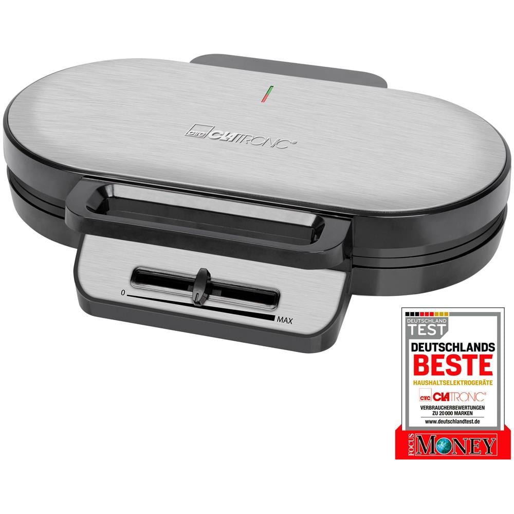 Wa 3745 Piastra Per Waffle, Forma Di Cuore, 2 Waffles Piastre Antiaderenti, Termostato 1200w Argento - Foto 2