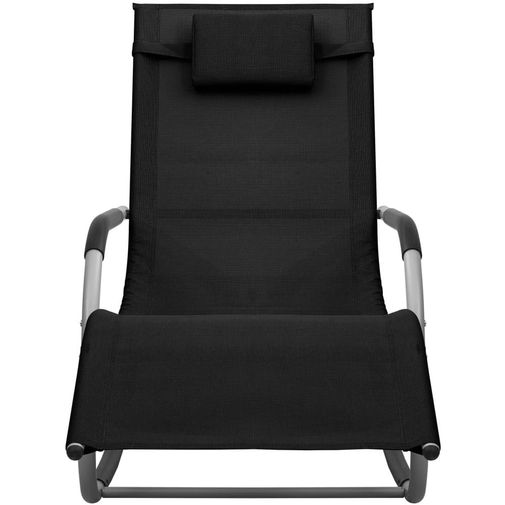 Lettini Prendisole 2 pz in Textilene Nero e Grigio - Foto 3