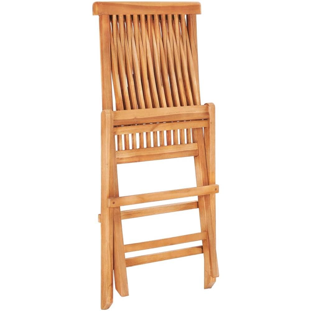 Set da Bistrot 3 pz con Cuscini Grigi in Legno Massello di Teak - Foto 3