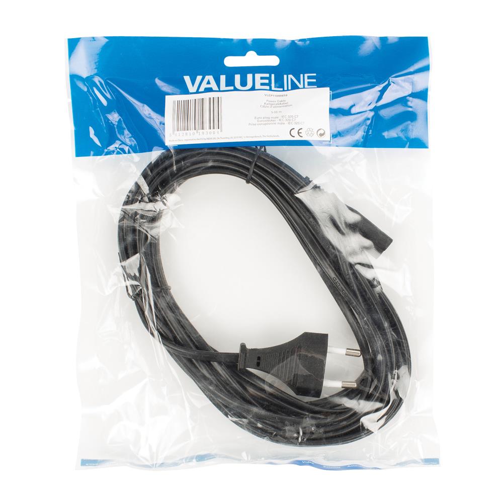 VLEP11040B50, Maschio, CEE7/16, C7 coupler, Dritto, Dritto, Nero - Foto 1