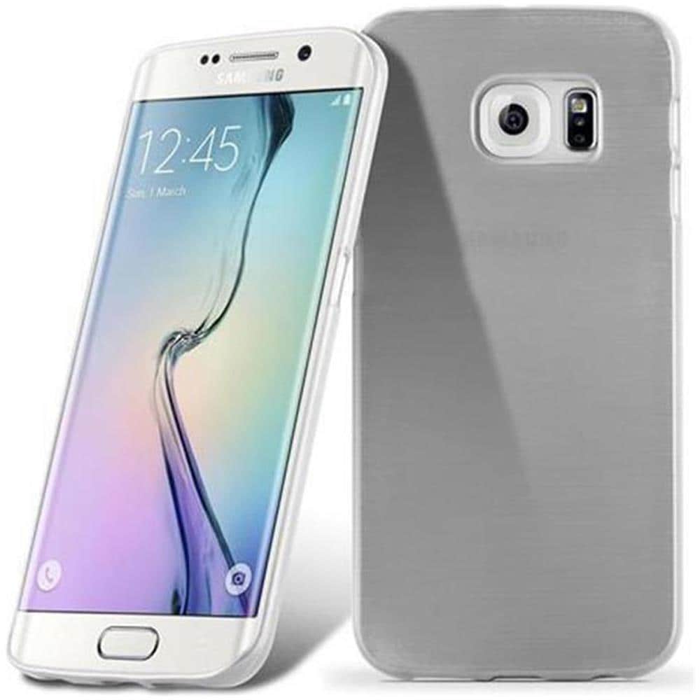 Custodia Compatibile Con Samsung Galaxy S6 Edge In Argento - Coperchio Protettivo In Silicone Tpu Flessibile Con Design Spazzolato - Foto 1