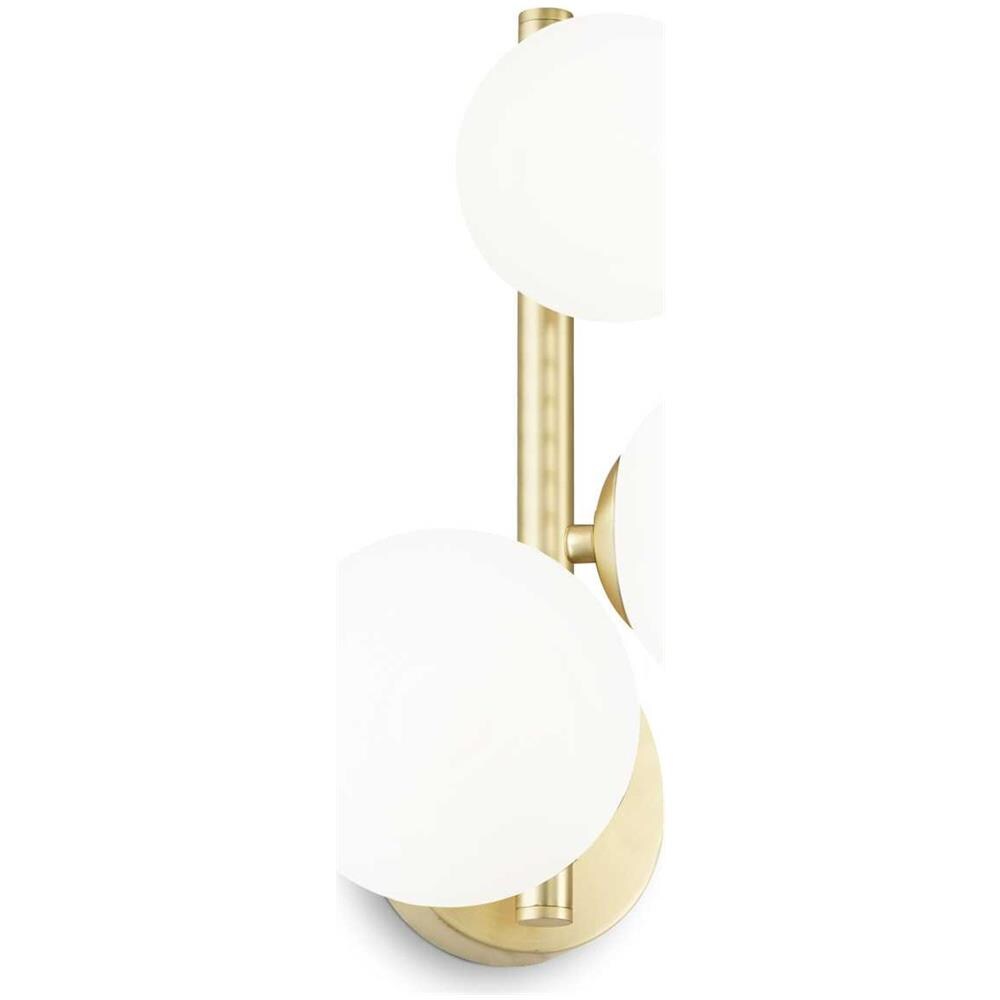 Perlage Ap3 Ottone Satinato Lampada Applique - Ideal Lux 283784 - Foto 2