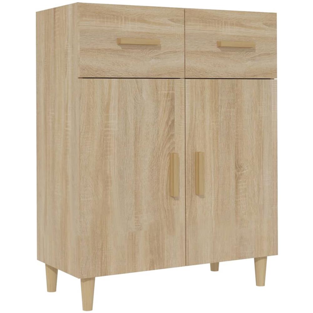 Credenza Rovere Sonoma 69,5x34x89 Cm In Legno Multistrato - Foto 2