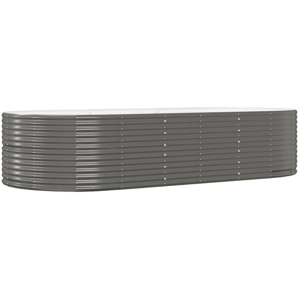 Letto Giardino Acciaio Verniciato Polvere 291x140x68 cm Grigio - Foto 1