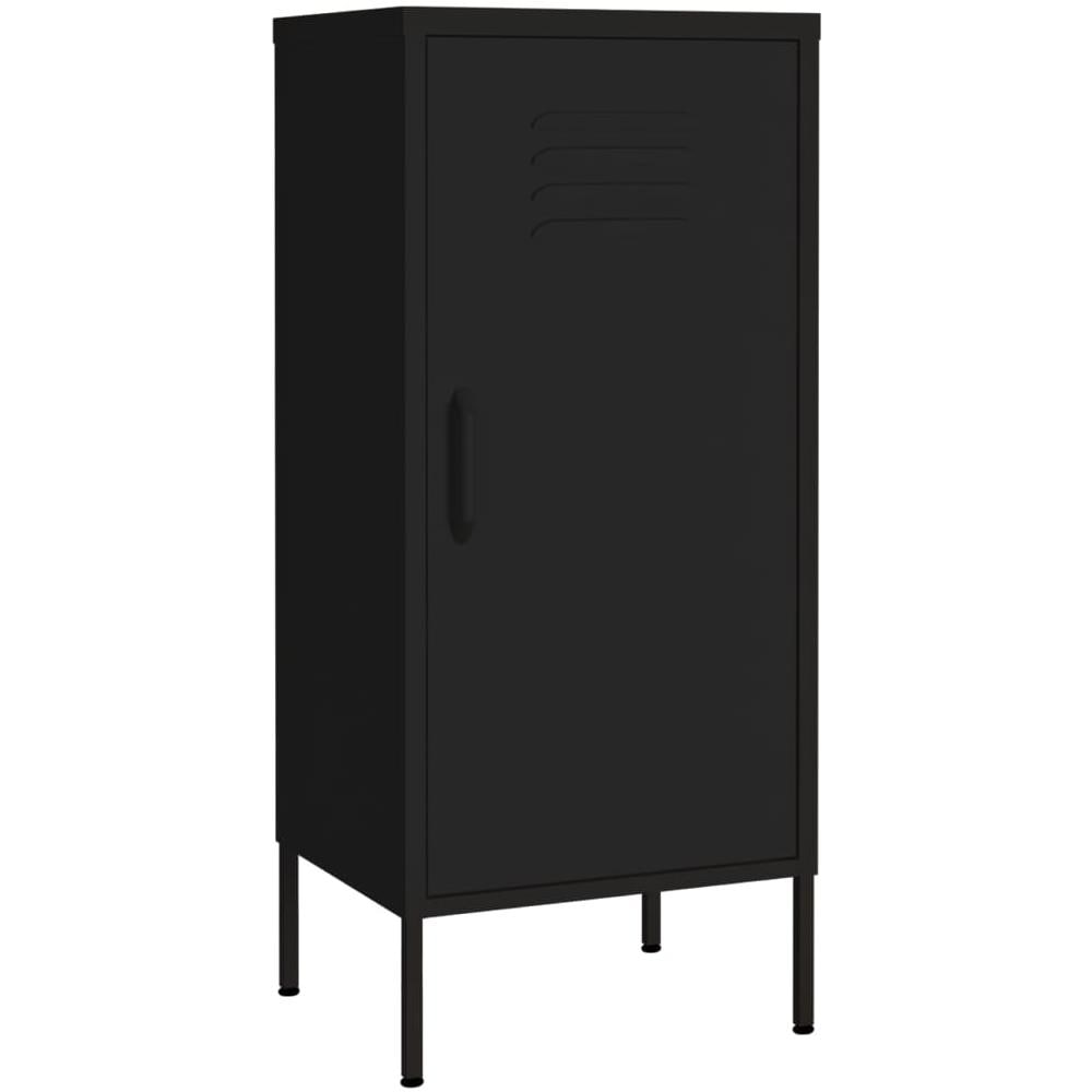 Armadietto Nero 42,5x35x101,5 Cm In Acciaio - Foto 2