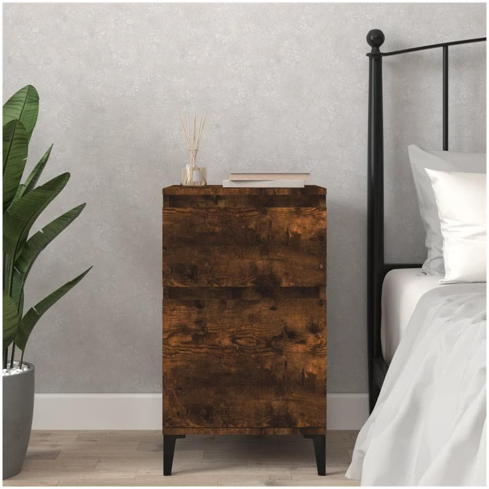 Comodino Rovere Fumo 40x35x70 Cm - Foto 1