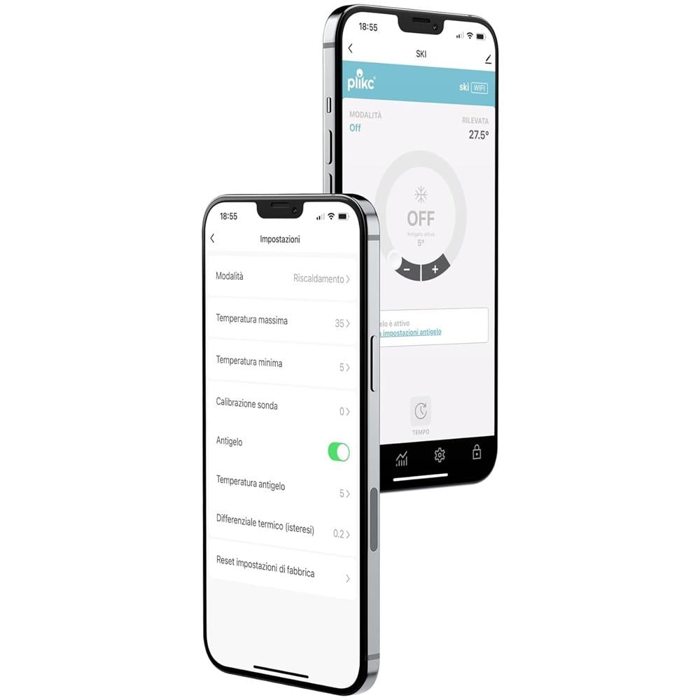 Ski 2 Rfw, Termostato Digitale Wireless E Wifi Gestibile Da App, Compatibile Con Alexa, Colore Nero - Foto 2