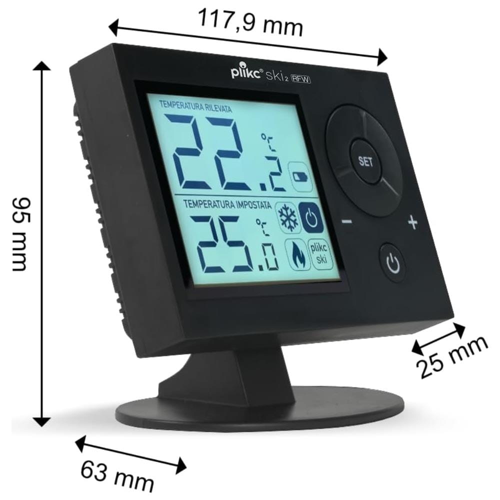 Ski 2 Rfw, Termostato Digitale Wireless E Wifi Gestibile Da App, Compatibile Con Alexa, Colore Nero - Foto 7