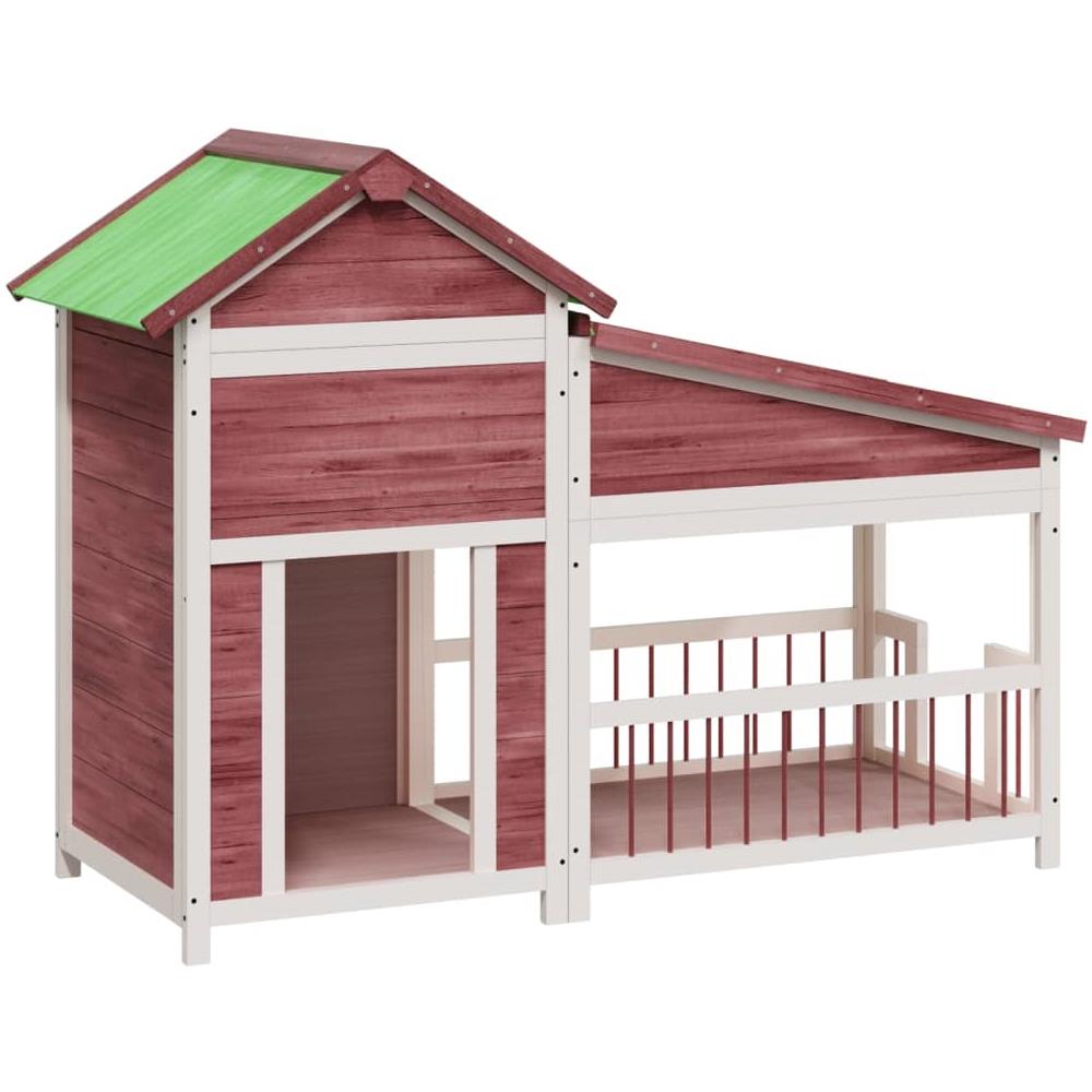 Cuccia Per Cani Moka 143x60,5x109 Cm In Legno Massello Di Pino - Foto 2