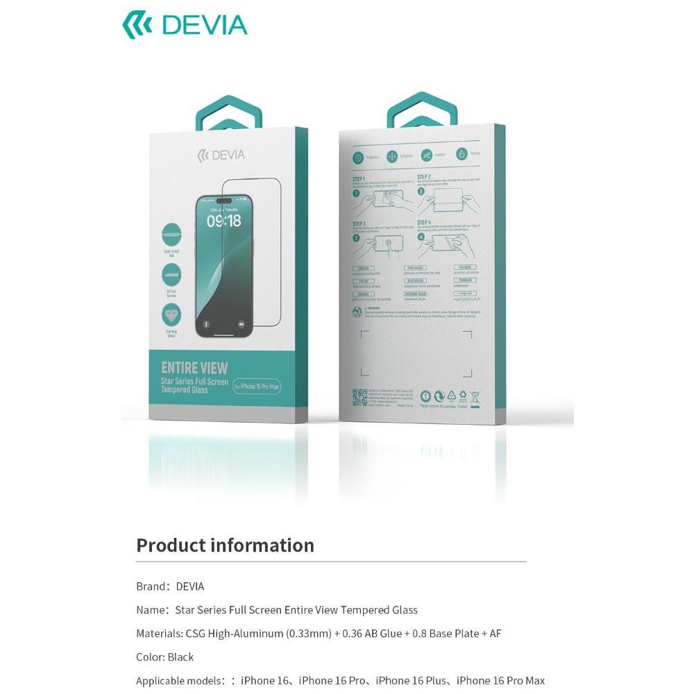 Pellicola in vetro temperato full screen per iPhone 16 - Foto 2