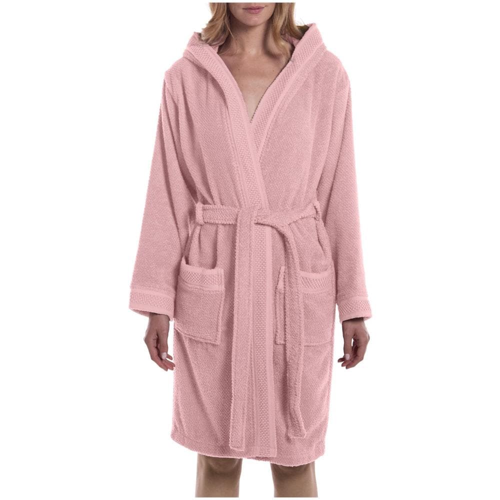 Accappatoio Con Cappuccio Spugnissima Gim In Cotone Colore Rosa Misura Ml - Foto 3