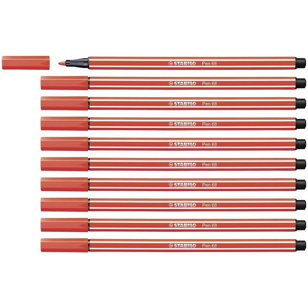 Pen 68 - Pennarello Premium - Confezione da 10 - Rosso Chiaro - Foto 1