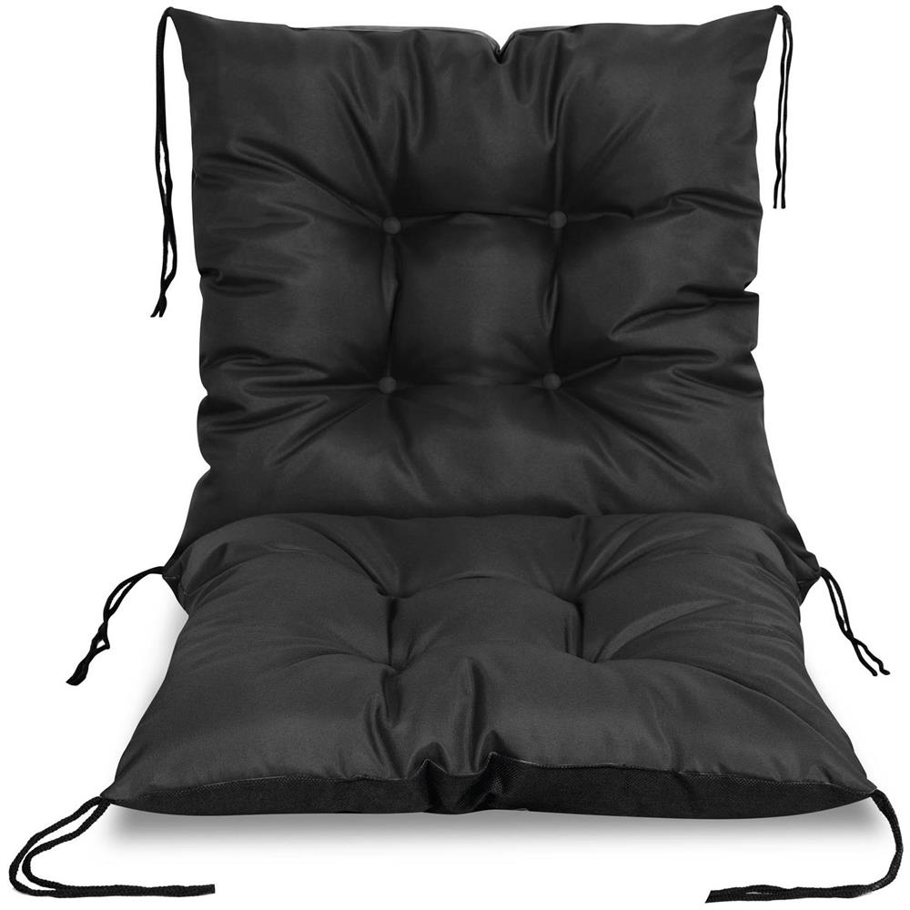 Cuscino da giardino impermeabile nero 50x50x80 cm - Foto 2