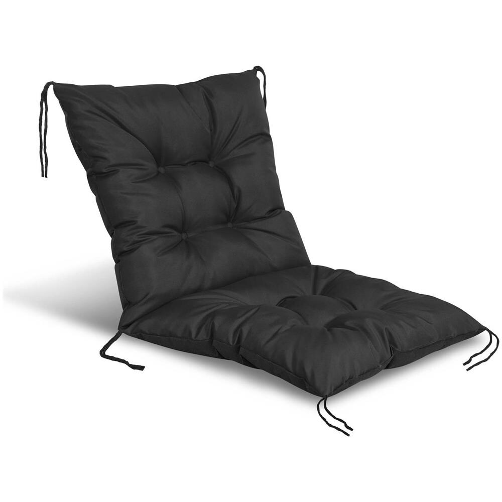 Cuscino da giardino impermeabile nero 50x50x80 cm - Foto 1