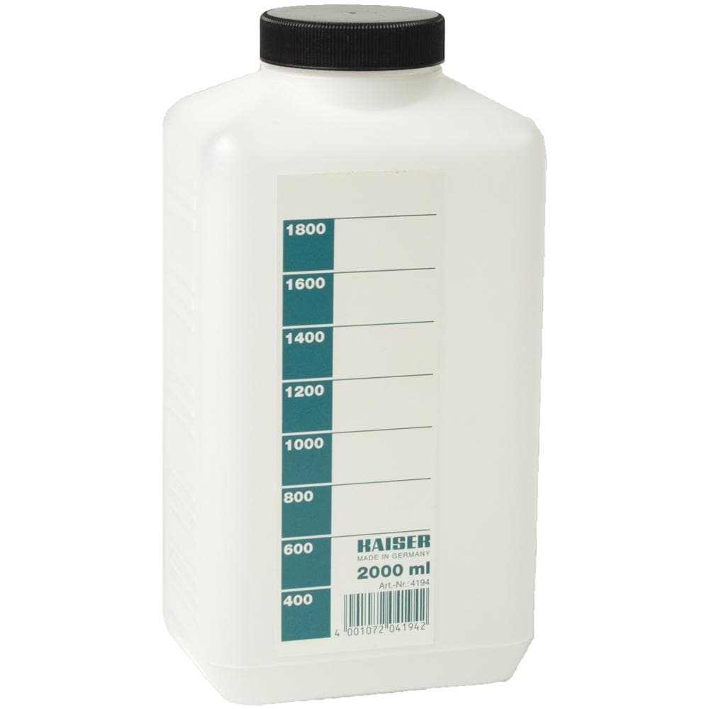 Bottiglia Chimica con Tappo a Vite e Campo Etichetta Bianco Polietilene 2000 ml 4194 - Foto 2