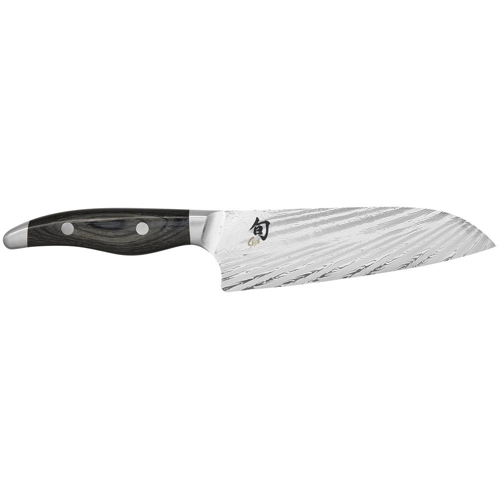 Coltello Santoku Cm 18 Linea Extralusso Shun Nagare Di In Acciaio Damasco Con Manico In Legno Pakka - Foto 1