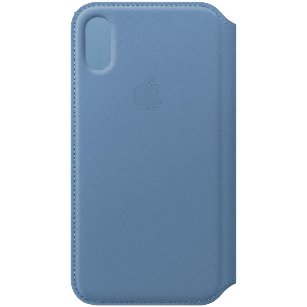 Custodia Folio in Pelle (per iPhone XS) - Fiordaliso - Foto 2