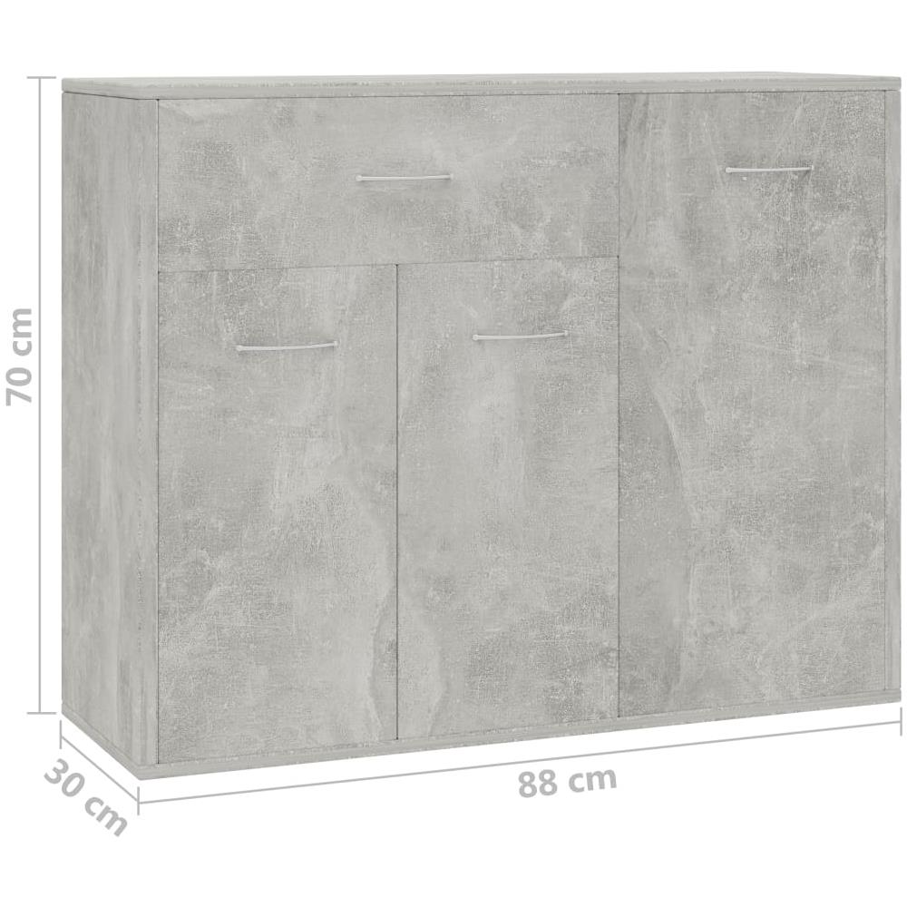 Credenza Grigio Cemento 88x30x70 cm in Legno Multistrato - Foto 12