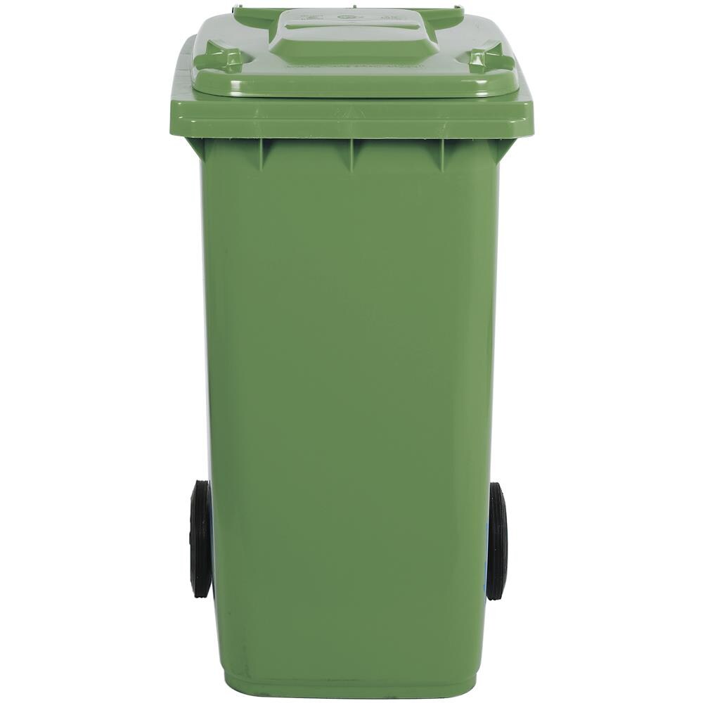 Bidone Carrellato Per Raccolta Differenziata 240 Litri - Verde Chiaro - Foto 2