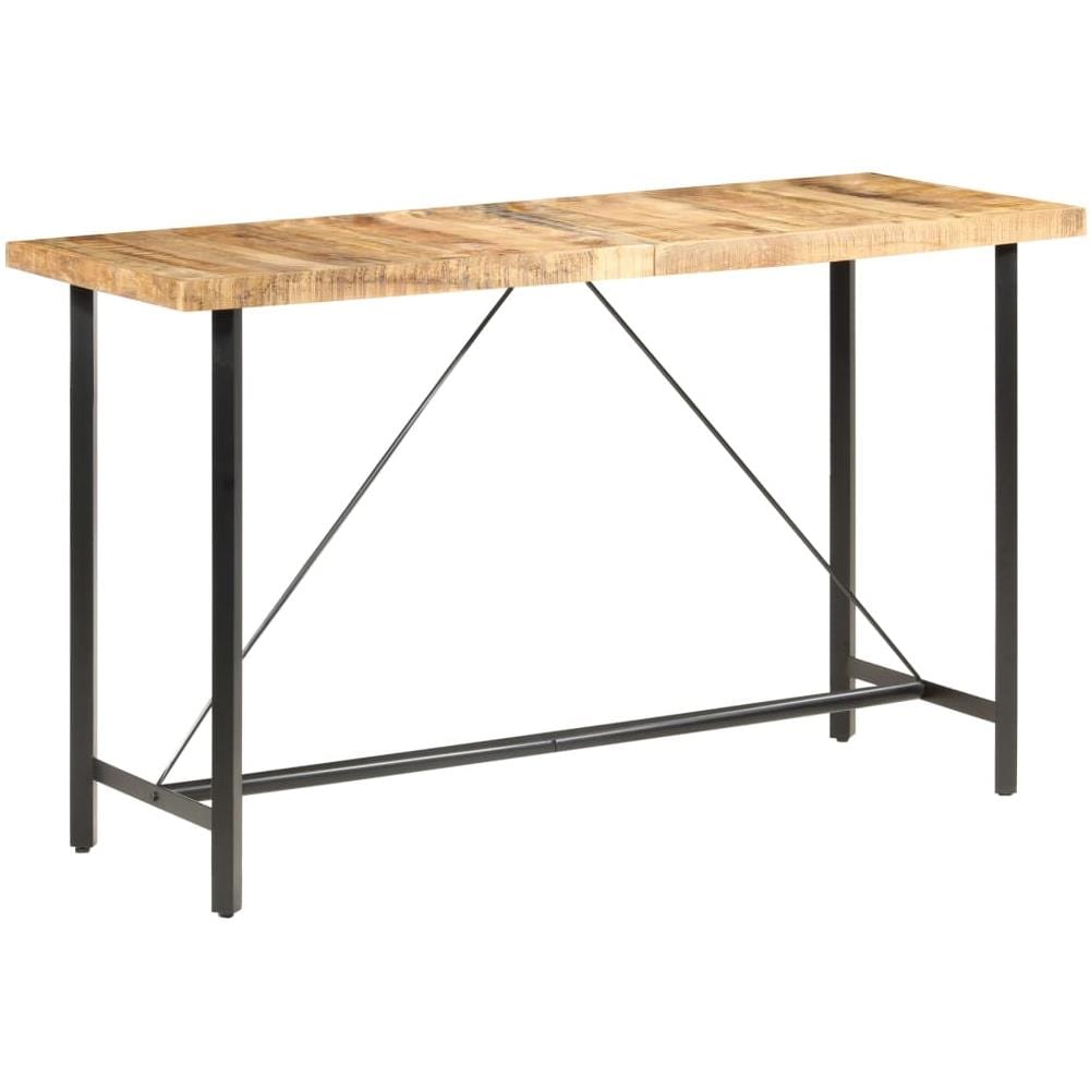 Tavolo Da Bar 180x70x107 Cm In Legno Ruvido Di Mango - Foto 1