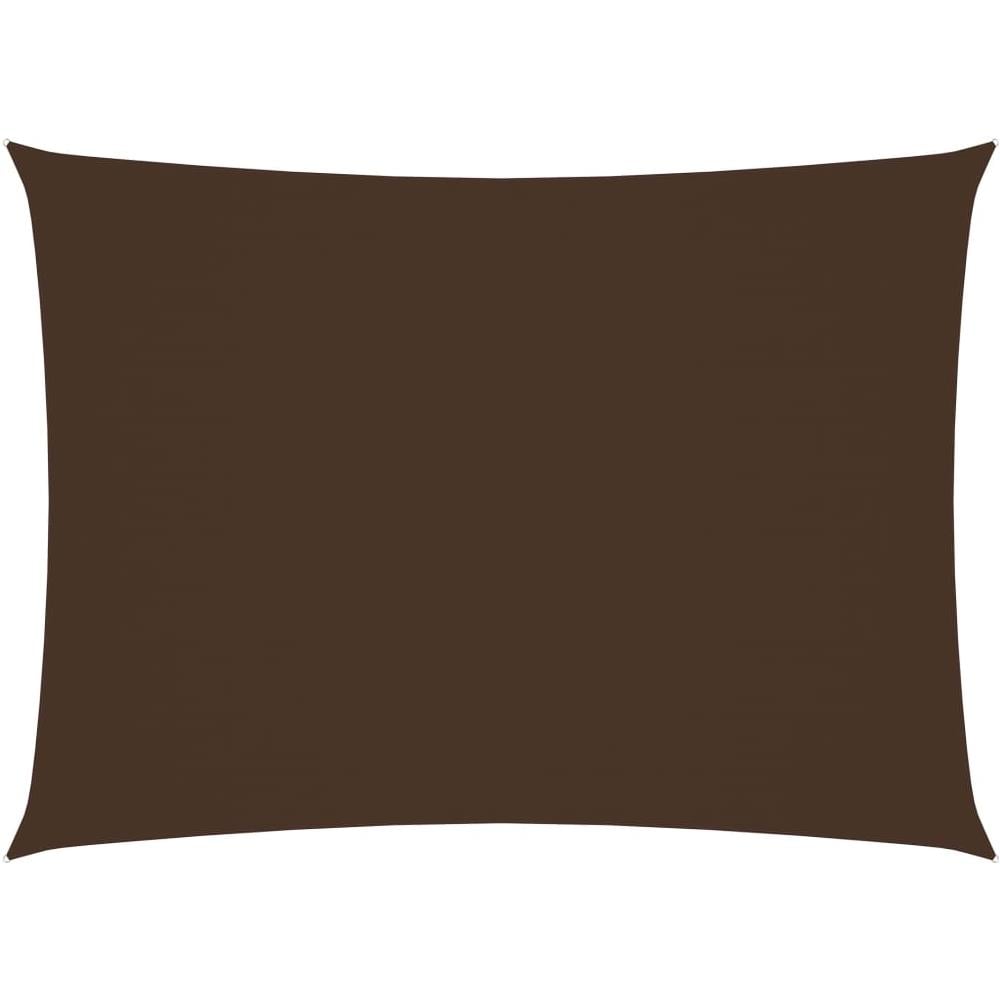 Parasole a Vela Oxford Rettangolare 2,5x3,5 m Marrone - Foto 1