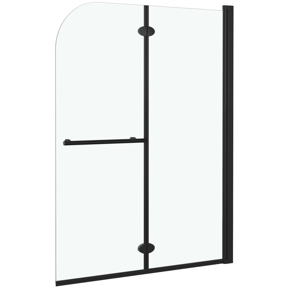 Box Doccia Pieghevole A Libro 2 Pannelli In Esg 95x140 Cm Nero - Foto 2