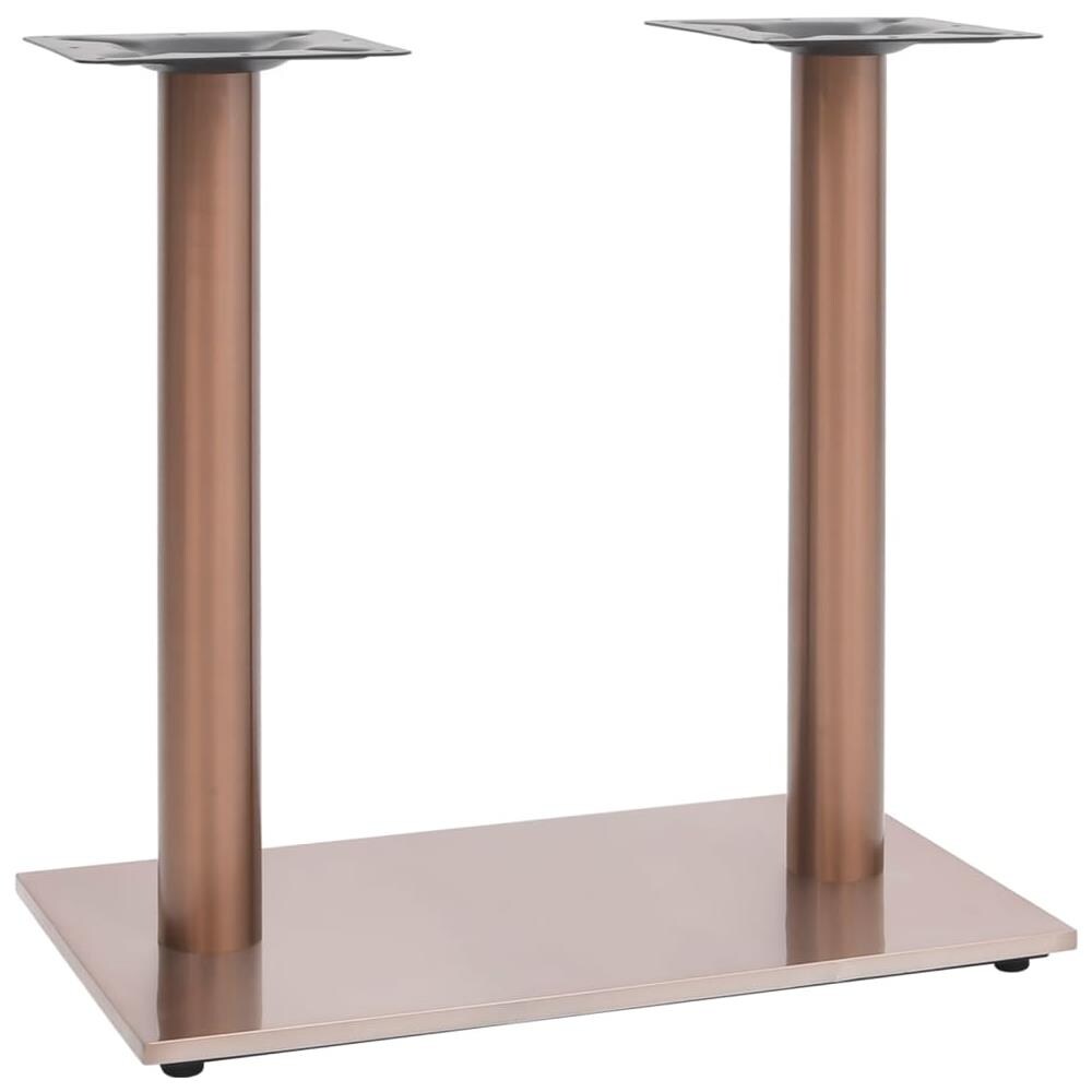 Gamba Per Tavolino Da Bar Ottone 70x40x72 Cm In Acciaio Inox - Foto 1