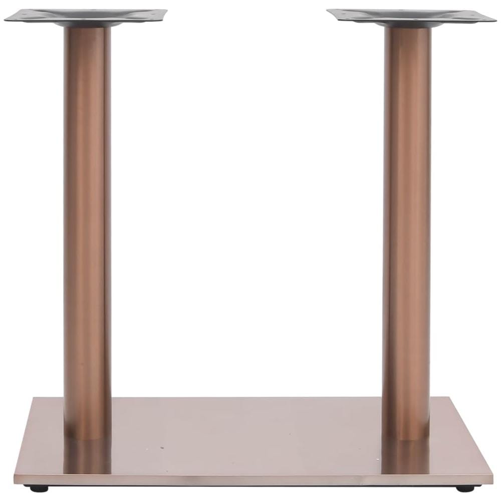 Gamba Per Tavolino Da Bar Ottone 70x40x72 Cm In Acciaio Inox - Foto 2