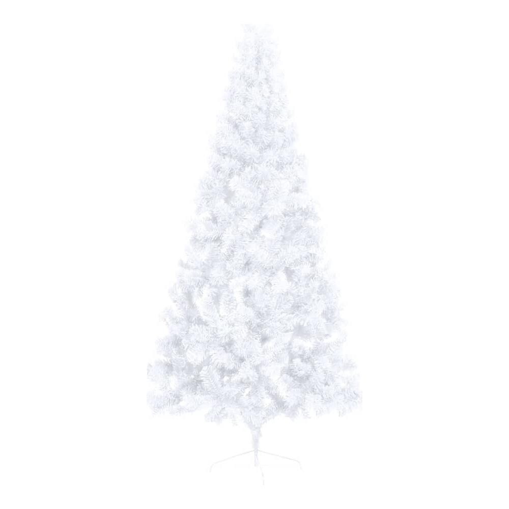 Albero di Natale Artificiale Metà con Supporto Bianco 180cm PVC - Foto 3