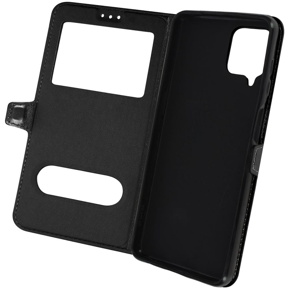 Custodia Samsung Galaxy A22 4g, M32 E M22 Con Doppia Finestra Supporto Nera - Foto 1