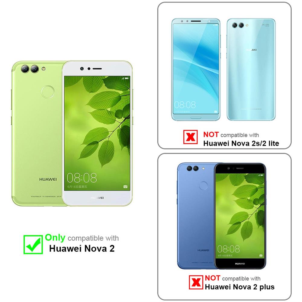 3x Pellicola Armatura A Schermo Intero Compatibile Con Huawei Nova 2 In Trasparente Con Nero - 3x Vetro Temperato (tempered) Di Protezione Del Display In Durezza 9h Con 3d Touch - Foto 2