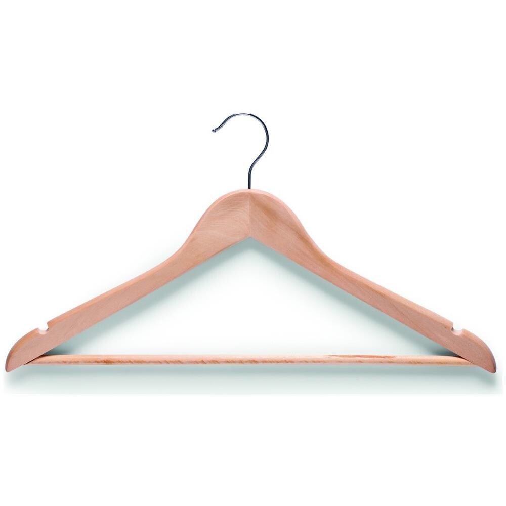 Gruccia In Legno Per Cappotti E Vestiti, 6 Pezzi In Colore Naturale, Zeller - Foto 2