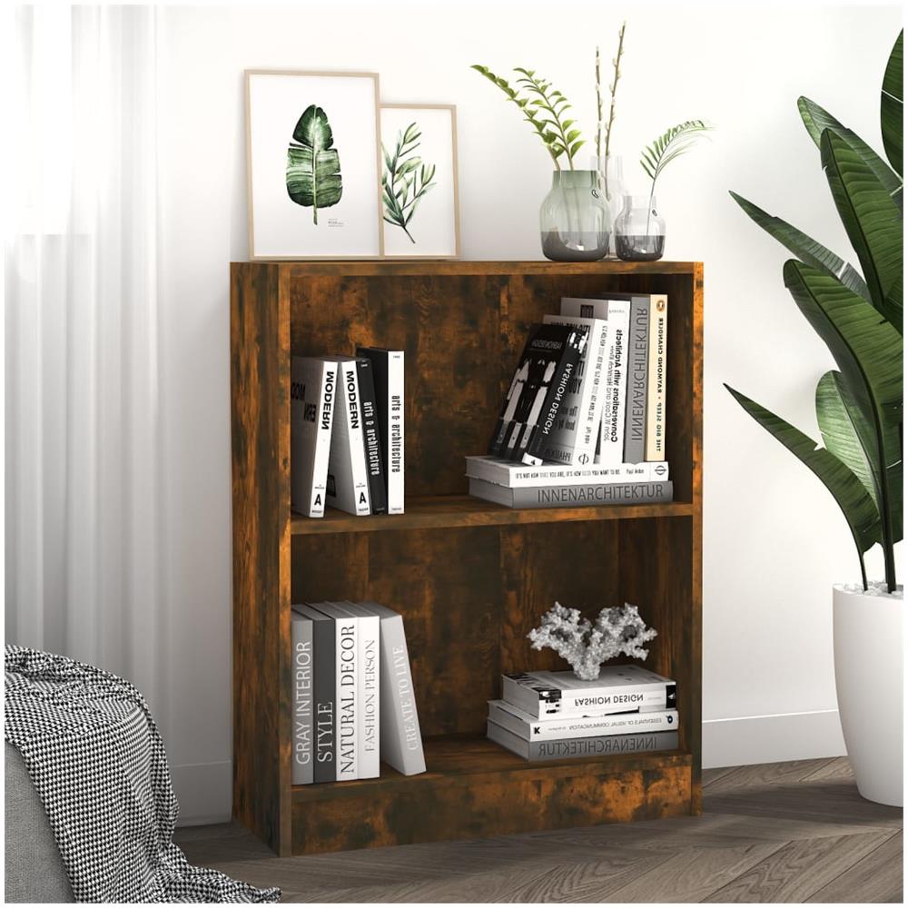 Libreria Rovere Fumo 60x24x74,5 Cm In Legno Multistrato - Foto 1