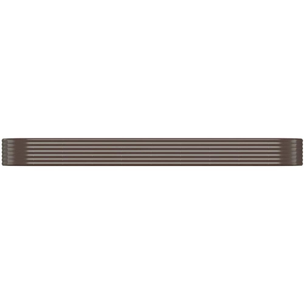 Vaso Giardino Acciaio Verniciato Polvere 396x100x36cm Marrone - Foto 2