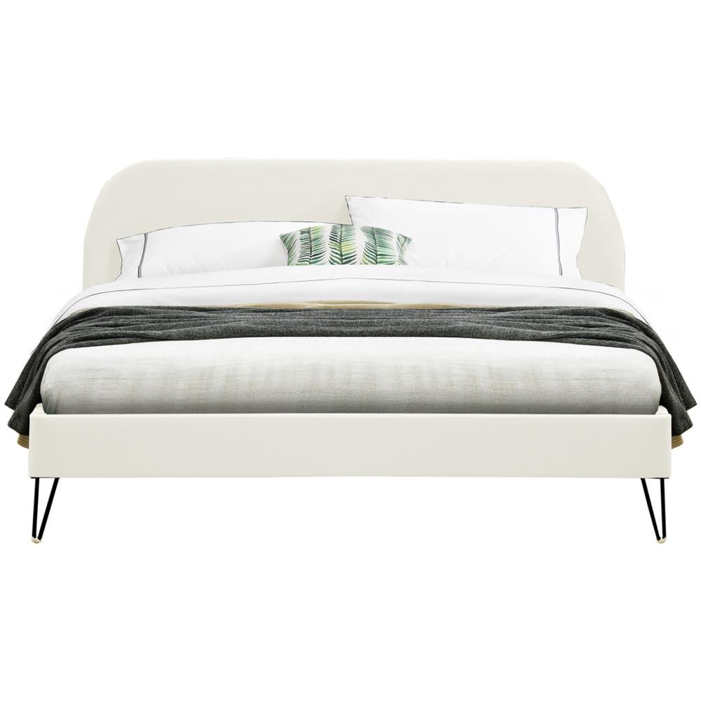 Phoenix Letto In Velluto Beige 160 X 200 Cm - Foto 2